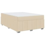 vidaXL Cadre de lit avec matelas Crème 140 x 200 cm tissu