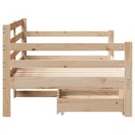 vidaXL Lit de jour avec tiroirs sans matelas 90x190 cm bois massif