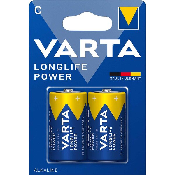 Blister de 2 piles alcaline LongLife Power Baby (C/LR14) VARTA