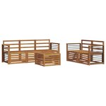 vidaXL Ensemble de canapés d'extérieur 6 pc Naturel