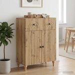 vidaXL Buffet Chêne artisanal 66 x 34 5 x 90 cm Bois d'ingénierie