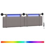 vidaXL Tête de lit suspendue Taupe Tissu
