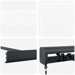 vidaXL Auvent Rétractable Blanc 300 x 250 cm Tissu et Métal