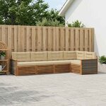 vidaXL Ensemble de canapés d'extérieur 5 Pièces Naturel et Beige