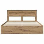 vidaXL Cadre de lit Chêne artisan 180 x 200 cm Pin massif