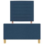 vidaXL Cadre de lit avec tête de lit Bleu 100 x 200 cm tissu