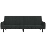 vidaXL Canapé-lit 2 places noir velours