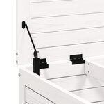 vidaXL Repose-pied de jardin avec coussin blanc bois de pin massif