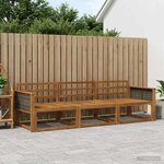 vidaXL Ensemble de canapés d'extérieur 3 Pièces Naturel
