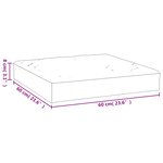 vidaXL Coussin de palette bleu 60x60x8 cm tissu oxford