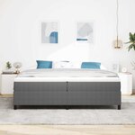 vidaXL Lit à ressorts Gris clair 200 x 200 cm Tissu en velours côtelé