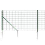 vidaXL Clôture en treillis métallique et piquet d'ancrage vert 1 1x10m