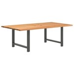 vidaXL Table à manger marron clair bois de chêne massif rectangulaire