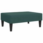 vidaXL Canapé-lit à 2 places avec repose-pied vert foncé velours