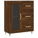vidaXL Buffet chêne marron 69 5x34x90 cm bois d'ingénierie