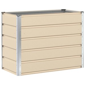 vidaXL Jardinière Ivoire 480 x 50 x 45 cm Acier galvanisé