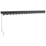 vidaXL Auvent rétractable anthracite 4x3 m tissu et aluminium