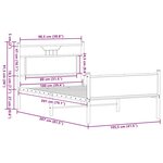 vidaXL Cadre de lit sans matelas chêne marron 100x200 cm