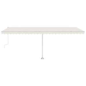 vidaXL Auvent automatique sur pied 600x300 cm Crème