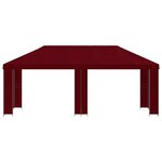 vidaXL Abri de jardin 6 x 3 m Bordeaux Polyester et Acier 190