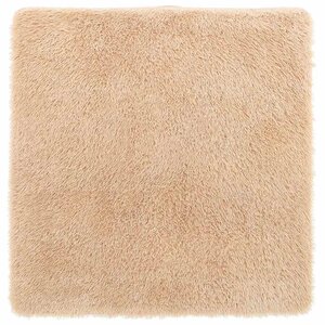 vidaXL Tapis shaggy à poils longs NAVARRA beige 120x120 cm polyester