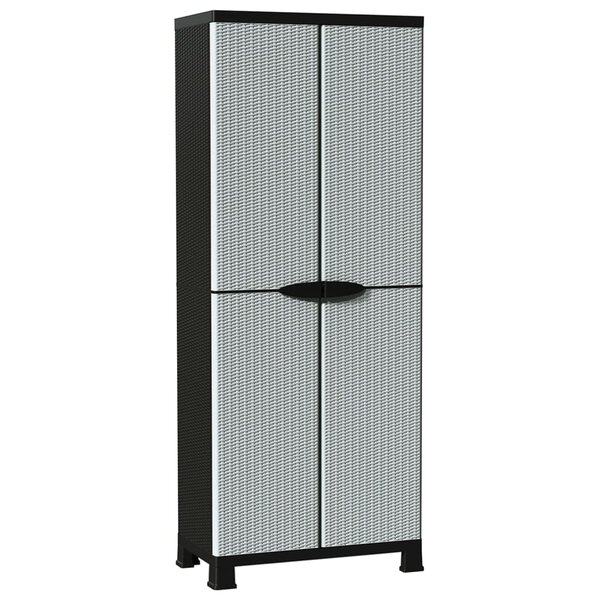 vidaXL Armoire en plastique 68x39x171 5 cm Design de rotin