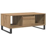 vidaXL Table basse chêne artisanal 90x50x36 5 cm bois d'ingénierie