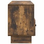 vidaXL Meuble TV Chêne fumé 102 x 34 5 x 50 cm Bois d'ingénierie