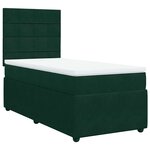vidaXL Sommier à lattes de lit et matelas Vert foncé 80x200 cm Velours