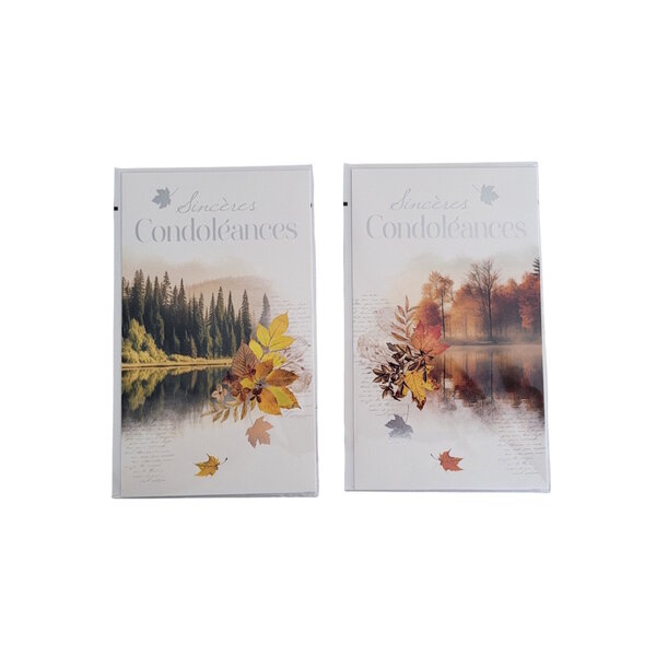 Carte De Voeux -  Sincères Condoléances - Forêt Visuel Aléatoire*