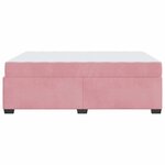 vidaXL Cadre de lit avec matelas Rose 160 x 200 cm Velours