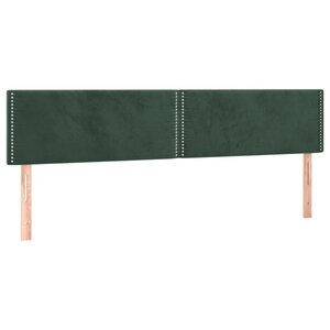 vidaXL Têtes de lit 2 Pièces Vert foncé 100x5x78/88 cm Velours