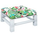 vidaXL Coussin de palette multicolore 80x80x12 cm tissu