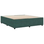 vidaXL Cadre de lit sans matelas vert foncé 200x200 cm velours
