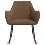 vidaXL Chaise à bascule Marron Tissu