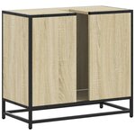 vidaXL Meuble de salle de bain avec lavabo Chêne Sonoma 65 x 33 x 60 cm Bois d'ingénierie