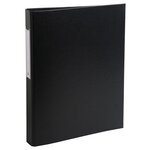 Classeur Rembordé Polypropylène 2 Anneaux Ronds De 25mm Sur 3eme De Couverture - Noir - X 10 - Exacompta