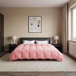 vidaXL Duvet complet toute l'année Rose 240 x 260 cm Microfibre