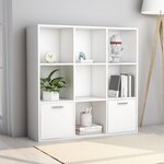 vidaXL Bibliothèque Blanc 98x30x98 cm Bois d’ingénierie