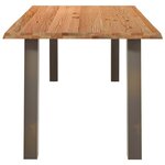 vidaXL Table à manger marron clair bois de chêne massif rectangulaire