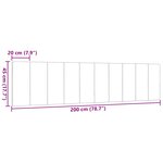 vidaXL Coussin de tête de lit gris clair 200 cm tissu