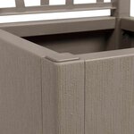 vidaXL Cache-pot de jardin Gris 36 x 36 x 140 cm Polypropylène