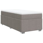 vidaXL Sommier à lattes de lit avec matelas Taupe 90x190 cm Tissu