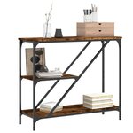 vidaXL Table console chêne fumé 88 5x30x75 cm bois d'ingénierie