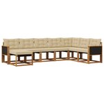 vidaXL Ensemble de canapés d'extérieur 8 Pièces Naturel et Beige