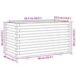 vidaXL Jardinière 90x40x49 5 cm bois de pin massif