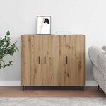 vidaXL Buffet Marron 90 x 34 x 80 cm Bois d'ingénierie