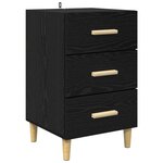 vidaXL Cabinet de chevet Chêne noir 40 x 40 x 66 cm Bois d'ingénierie