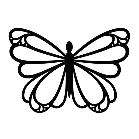 Matrice de découpe et d'embossage - papillon arrondi