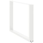 vidaXL Pieds de table à manger en U 2 pièces Blanc 100 x (72-73) cm Acier